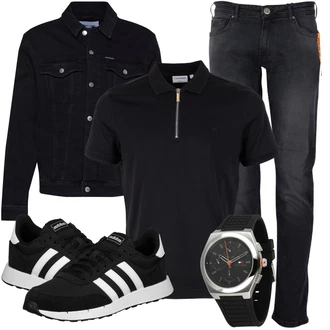 Outfit mit Schwarz Jeans miracle of denim "Super für die Freizeit"