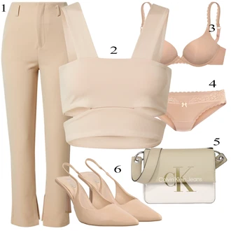 outfit mit Bež Torba za čez ramo Calvin Klein Jeans "Poletna oblačila"