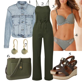 Vintage Outfit s Světle modrá/Modrá Krátké Džínové Bundičky/Džínové Bund/Vintage Bund VERO MODA "Ležérní Outfits"Look: 90tá léta, Univerzitní, Punk, Vintage, Cool, Retro