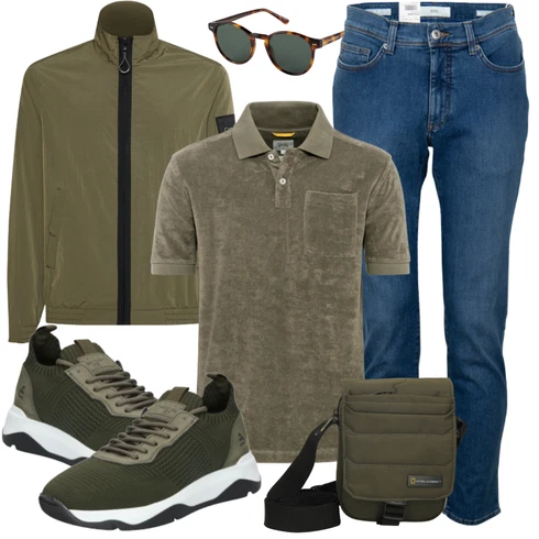 Braun/Beige/Rot/Dunkelgrün/Gelb Sonnenbrille/Brille Kapten & Son kombinieren