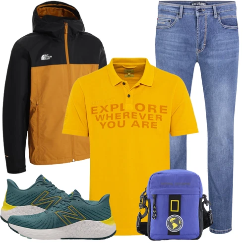 Gelb Poloshirt Camel Active kombinieren