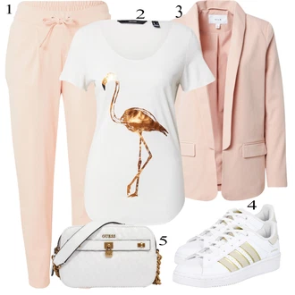 Normální Outfit s Růžová/Béžová/Modrá Vila "Ležérní Outfits"