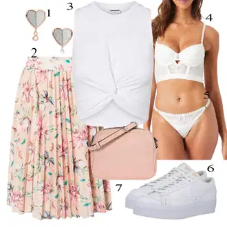 Outfit sa Pink/Bež/Plava Torba Za Preko Ramena Calvin Klein Jeans "Ljetni outfiti"