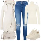 Kombiniranje bež športnih jaken image