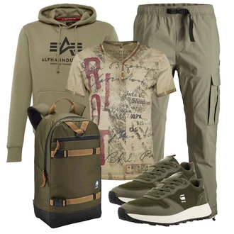 Outfit mit Schwarz Sneaker G-Star Raw "Alltagsoutfit"