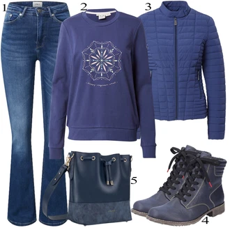 outfit mit Črna/Siva Rieker "Padajoča oblačila"