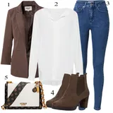 Lněné high waist džíny outfity image