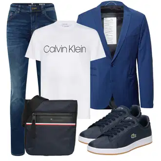 90er Outfit mit Blau/Dunkelblau/Hellblau Hose Große Größe/Winterjacke/Straight Leg Jean/Sportschuhe/Regular-Fit Jeans/Thermojeans/Cropped Jeans/Girlfriend Jeans/Herren Lederjacke/Formelles Hemd/Damen 7/8-Länge Jeans/Dad Jeans/Slim Fit Jeans/Vintage Jeans/Schlupfjeans Tom Tailor "Casual Business Outfit"Look: Uni, Classic, Retro, Premium, 90er, Schlichte, Vintage, Coole