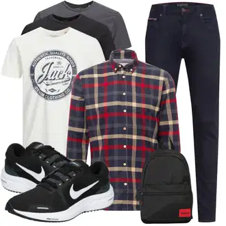 Outdoor Outfit mit Dunkelblau Hose Große Größe/Thermojeans/Slim Fit Jeans/Leder Schuhe/Lederjacke/Winterjacke/Tapered-Jeans/Biker Jeans/Herren Lederjacke/Damen 7/8-Länge Jeans/Regular-Fit Jeans/Push up Jeans Tommy Hilfiger "Cool für die Freizeit"Look: Uni, Outdoor, Moderne, Old Money, Elegant, Smart Casual, Coole, Unisex, Premium