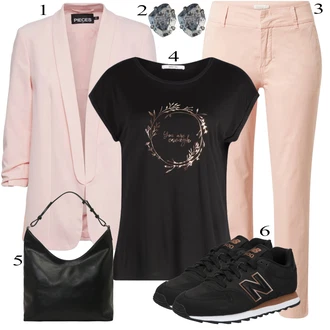 Outfit s Černá Teniska New Balance "Podzimní Outfit"