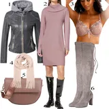 Outfity s koženými kozačkami nad kolena a vysokými podpatky image