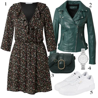 Outfit s Bílá Lékařská Bota/Ortopedická Bota/Komunijní bota/Diabetická Bota/Nízká Teniska/Úzká teniska/Semiortopedická bota/Bota Na Pěší Turistiku/Zdravotní bota/Tenisky s Bočním Zipem/Teniska se zapínáním na suchý zip Puma "Perfekt na podzim"