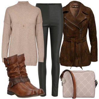 Outfit s Zlatý Collier/Bohatě zdobený náhrdelník/Jemný Řetízek Fossil "Ležérní Outfits"