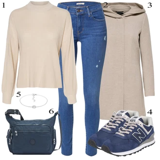 Outfit sa Plava Tenisica New Balance "Jesenski Outfit"