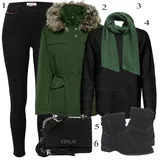Visoke High Waist Traperice s remenom Outfiti image