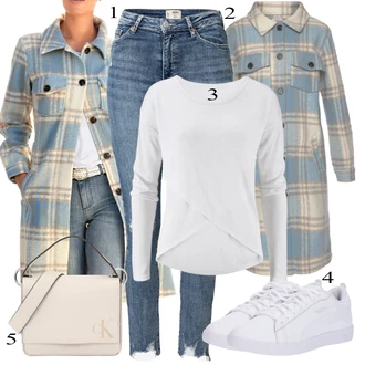 outfit mit Siva Plašč Lascana "Padajoča oblačila"