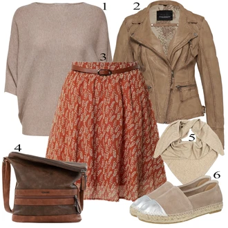 Outfit s Hnědá/Béžová/Šedá/Khaki Vintage Bund/Přechodné Bundy/Letní Bund/Kožené Bund/Motorkářská bunda/Kožená vintage bunda/Neobvyklá bunda/Motorkářské Bund Oakwood "Podzimní Outfit"