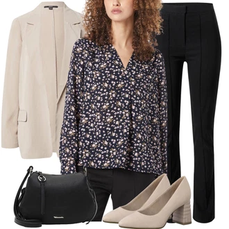 Outfit s Šedá Košilová Blůza SELECTED FEMME "Ležérní Outfits"