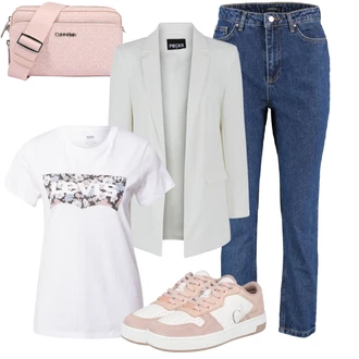 Outfit s Šedá Teniska Calvin Klein "Obchodní Outfit"