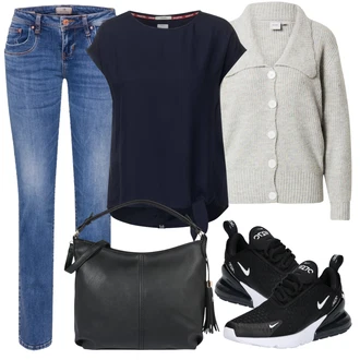 Outfit s Černá Halenka & Tunika CECIL "Ležérní Outfit"