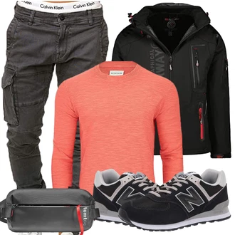Outfit mit Blau Sneaker/Schuh New Balance "Freizeit Outfit"
