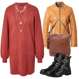 Outfit s Červená Šaty VERO MODA "Ležérní Outfit"