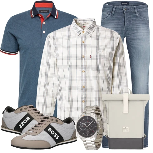Grau Rucksack/Accessoire Johnny Urban kombinieren