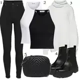 Outfity s gumovými kotníkovými botami z lnu image