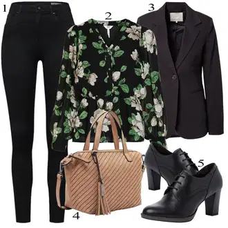 Outfit sa Smeđa Shopper torba/Privjesak Tamaris "Biznis outfiti"