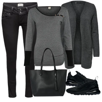 Air Max 270 Outfit s Černá Běžecká bota/Běžecká bota/Gymnastická bota/Bota na fitness/Tréninková bota Nike Sportswear "Ležérní Outfit"