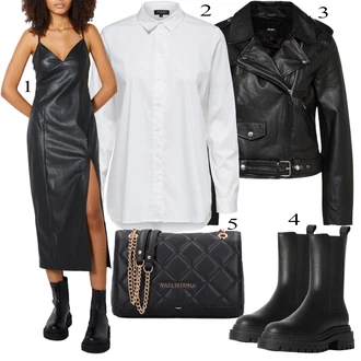 Outfit sa Bijela Uska Kroj Bluza/Bluza s Podignutim Ovratnikom/Duga Bluza/Bluza koja se ne pegla/Bodija Bluze/Bluza Dugih Rukava/Poslovna Bluza/Tunika Majica/Slip-on Bluza SELECTED FEMME "Jesenski Outfit"