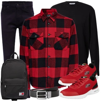 Outfit mit Dunkelblau/Lila Skinny Hose/Slim Hose/Jeggings/Twill Hose/Anzughose/Hose mit Schlitz levi's ® "Freizeit Outfit"