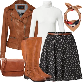 Outfit s Šál Tommy Hilfiger "Podzimní Outfit v teplých barvách"