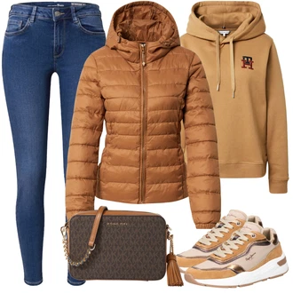 Outfit s Hnědá Teniska/Zimní bota Pepe Jeans "Podzimní Ležérní Outfit"