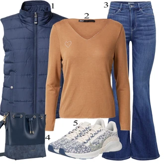 Outfit s Šedá/Modrá/Světle modrá/Tmavě modrá/Bílá Běžecká bota/Běžecká bota/Tréninková bota/Tenisová bota/Bota na fitness/Gymnastická bota Nike "Podzimní Outfit"