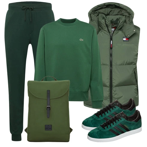 Grün Rucksack Johnny Urban kombinieren