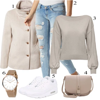 Air Max 90 Outfit sa Bijela/Krem Zumba cipela/gimnastička papuča/Tenisica za fitness/cipela za trčanje/Tenisica za tenis Nike Sportswear "Jesenski Outfit"