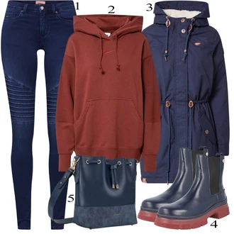 Koža Outfit sa Plava Čizmica Chelsea Gležnjača/Dodatak/Čizma Iznad Koljena/Čizma na visoku petu/Čizma s Platformom/Gležnjača na visoku petu/Traperice Slim Kroja/Ravna Gležnjača Tommy Hilfiger "Jesenski Outfit"