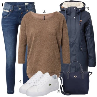 Jesenske Outfiti mit Modra/Temno modra Jeans Pajkice/Jeggings/Skinny Hlače/Hlača z Razporkom/Hlača z luknjo "Padajoča oblačila"