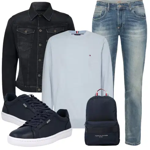 Schwarz Accessoire/Rucksack Tommy Hilfiger kombinieren