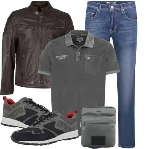 Blau Schlaghose Jeans MAC kombinieren