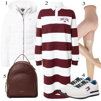 outfit mit Siva Čevlj Superga Tommy Jeans "Padajoča oblačila"