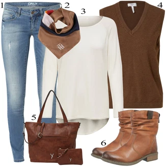 Outfit s Hnědá Šál Tommy Hilfiger "Podzimní Outfit"
