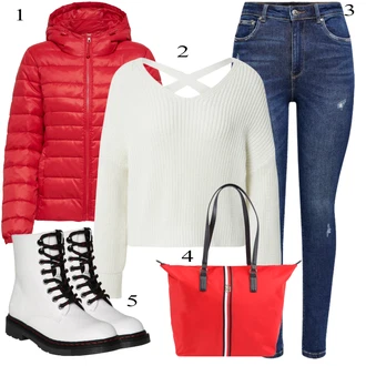 Outfit s Šedá Kozačka Dockers by Gerli "Perfekt na podzim"