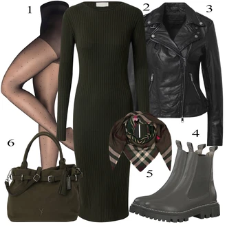 Outfit s Černá/Šedá Kozačka Chelsea Boty Tamaris "Perfekt na podzim"