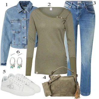 Dlouhé Outfit s Modrá Džín s Širokou Nohavicí/Midi Kabát/Vest Dlouhý svetr LTB "Podzimní Outfit"