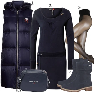 Toplo outfit mit Plašč Tommy Hilfiger "Padajoča oblačila"