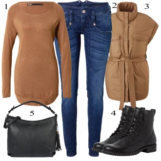 Outfit s Tmavě modrá Herrlicher "Perfekt na podzim"