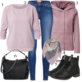 S páskem Dlouhé Outfit s Modrá/Bílá Kožená bunda/High Waist Džínové Kalhoty/Džíny s Rozparkem/Kožené Boty/Slim Fit Džíny/Push up Džín/Džín s Nízkým Pasem/Džíny s Nízkým Sedem Only "Perfekt na podzim"