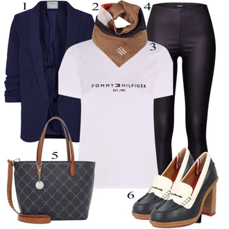 Outfit s Hnědá Šál Tommy Hilfiger "Podzimní Outfit"
